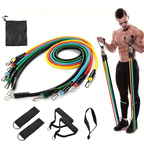 11pcs TPE Resistance Bands Set with Door Anchor