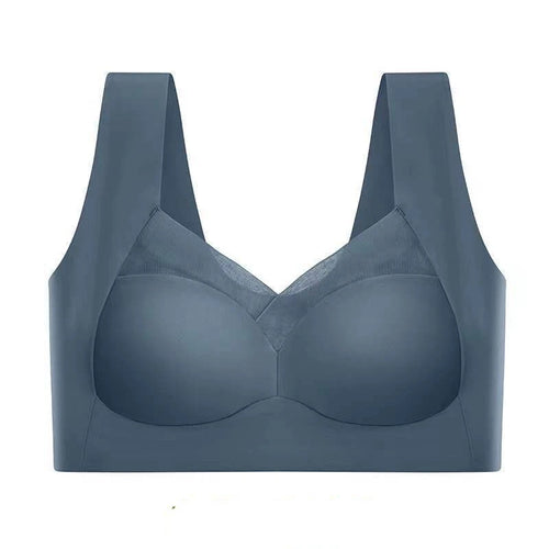 Ice Silk Invisible Womens Seamless Lace Sports Bra