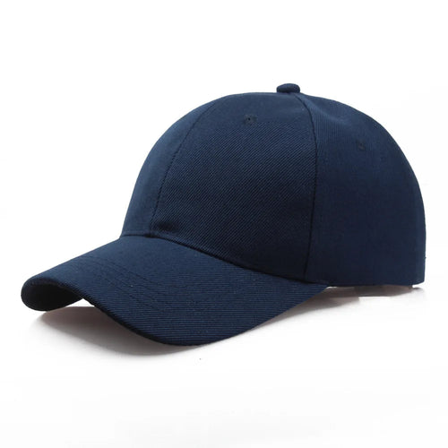 Black Solid Color Snapback Baseball Cap Fitted