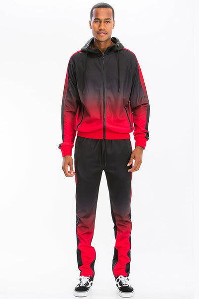 Ombre Hooded Suit Stylish Comfortable Hoodie Set
