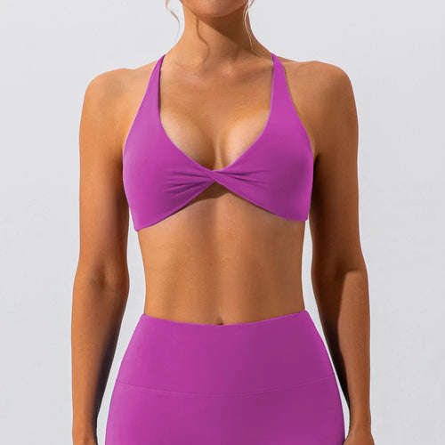 Womens Sexy Cross Back Sports Bra Yoga Running