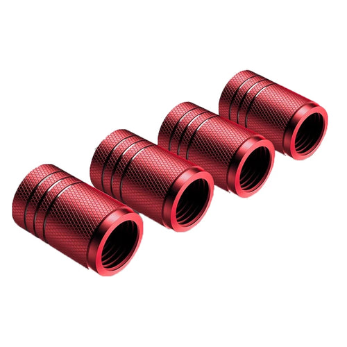 4Pcs Aluminum Car Tire Valve Stem Caps Knurling Style