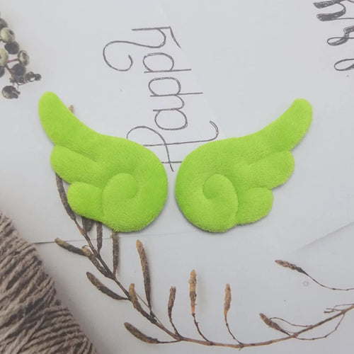 2Pcs Plush Angel Wings DIY Cake Card Cap Accessories