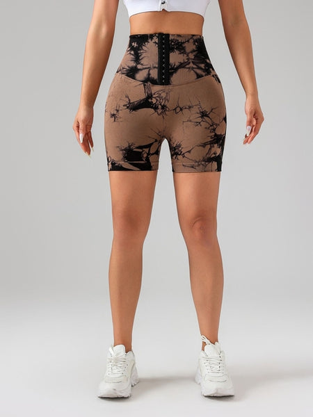 Tie Dye High Waist Sports Shorts for Spring & Summer