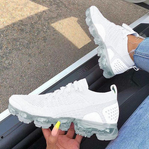2021 Womens Purple Mesh Air-Cushion Sneakers