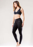 Athletique Low-Waisted Ribbed Leggings with Hidden Pocket