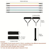 11pcs TPE Resistance Bands Set with Door Anchor