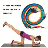 11pcs TPE Resistance Bands Set with Door Anchor