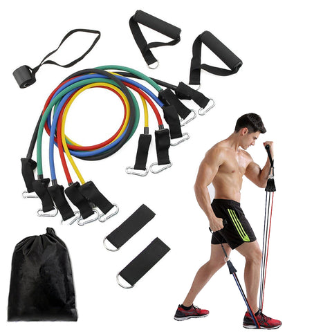 11 Piece Resistance Bands Set Full Body Workout Gear