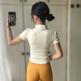Womens Summer Waist Slimming Quick-Dry Training Top