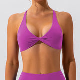 Womens Sexy Cross Back Sports Bra Yoga Running