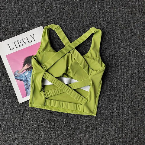 Womens Push Up Sports Bra Top Fitness Yoga Underwear
