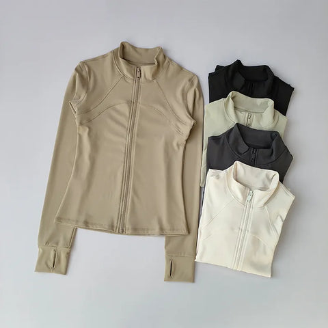 Womens High-End Yoga Sports Jacket Long Sleeve
