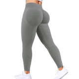 Seamless Womens Yoga Pants Three-Section Waist