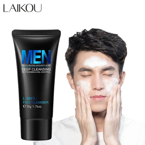 Mens Facial Cleanser Rich Foam Deep Clean for Oily Skin