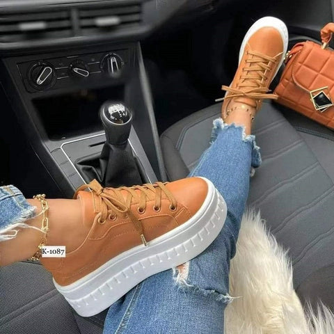 Casual Platform Flat Sneakers for & Women