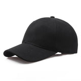 Black Solid Color Snapback Baseball Cap Fitted