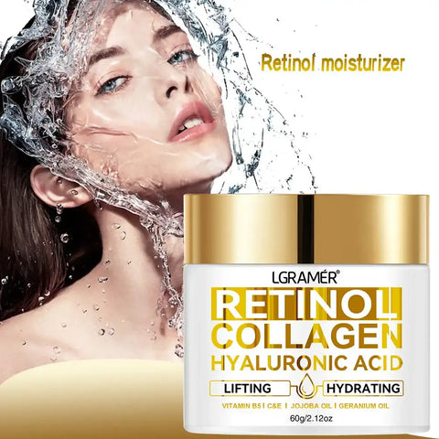 Retinol Face Cream Wrinkle Remover with Collagen Hyaluronic