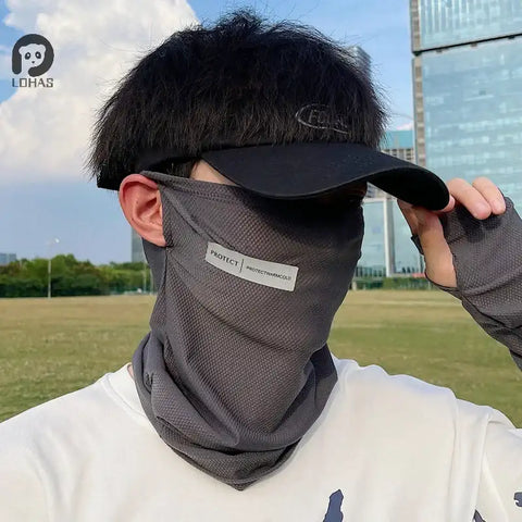 Men Women Summer Ice Silk Cycling Scarf UV Protection