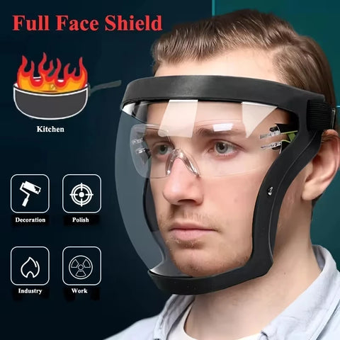 Full-Face Transparent Protection Mask Adjustable