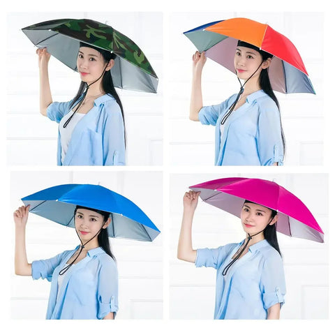 1PC Umbrella Hat Windproof Sunshade Rain Gear