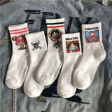 5Pair Anime One Piece Cotton Socks Luffy Chopper