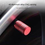 4Pcs Aluminum Car Tire Valve Stem Caps Knurling Style