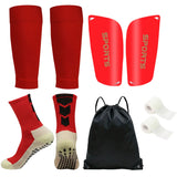 5PCS Football Sock Leg Guard Drawstring Bag Set