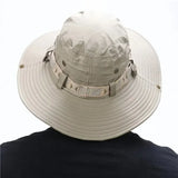 Summer Mens Bucket Hat Wide Brim UV Protection