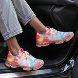 Womens Fashion Mesh Lace-Up Running Sneakers
