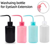 250/500ml Eyelash Cleaning Washing Bottle Curved Spout Cleaner