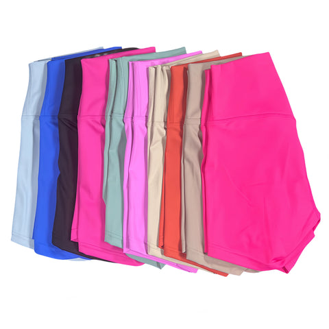 Womens High Waist Hip-Lift Yoga Shorts Fitness