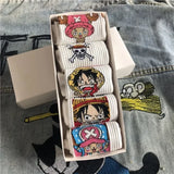 5Pair Anime One Piece Cotton Socks Luffy Chopper