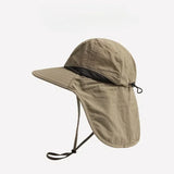 Summer Wide Brim Bucket Hat with Neck Protection