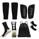 5PCS Football Sock Leg Guard Drawstring Bag Set