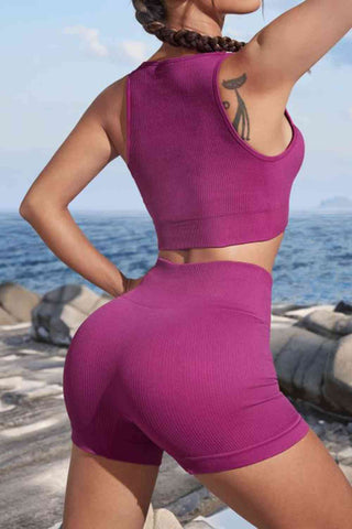 Out of State Cutout Two Piece Sports Set Stylish Activewear