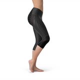 Womens Carbon Fiber Sports Capri Leggings  Comfort & Style