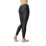 Womens Black Carbon Fiber Leggings Stylish Durable
