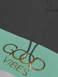 Good Vibes Gold Foil Hoodie Sweat Set Stylish Comfort