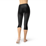Womens Carbon Fiber Sports Capri Leggings  Comfort & Style