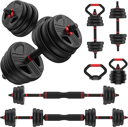 Adjustable Dumbbells Kettlebells Versatile Home Gym Gear