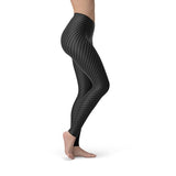 Womens Black Carbon Fiber Leggings Stylish Durable