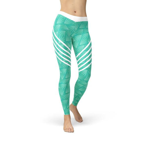 Turquoise Sports Leggings Stretch Comfort Style